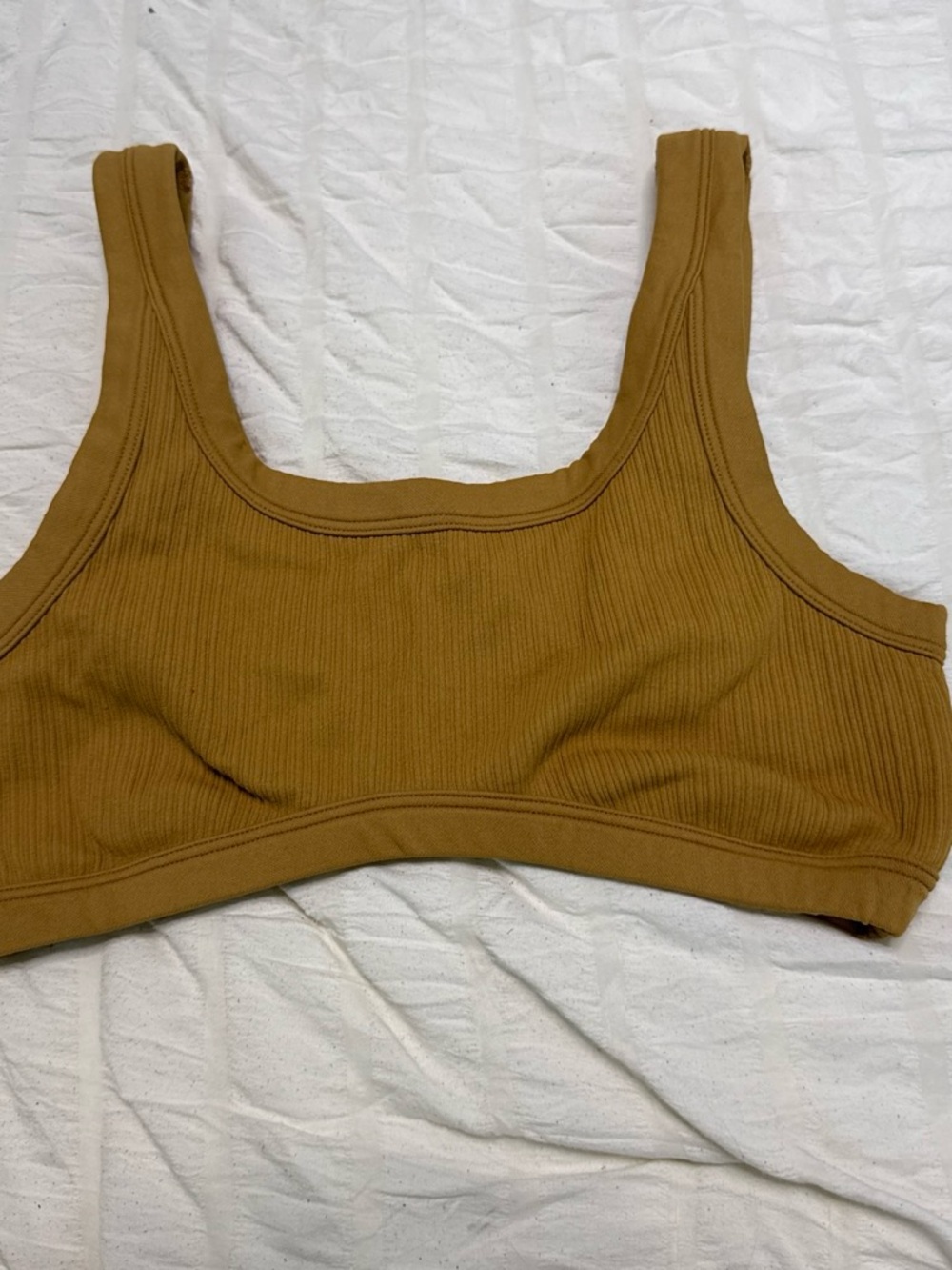 Victoria’s Secret Ribbed Scoop-Neck Bralette in Mustard